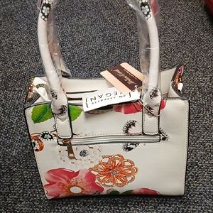 MellowWorld Floral White Vegan Handbag